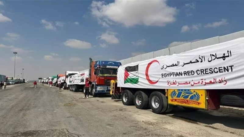 رغم التعنت الإسرائيلي.. انطلاق قافلة المساعدات الـ109 إلى قطاع غزة|فيديو
