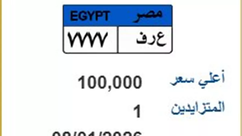 بـ100 ألف جنيه.. المرور تطرح لوحات معدنية مميزة| تفاصيل 