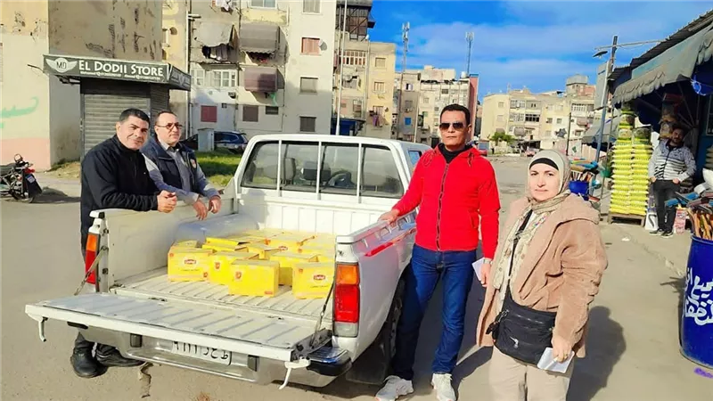 ضبط 240 كيلو لانشون فاسد خلال حملة تموينية على أحد المحال ببورسعيد 