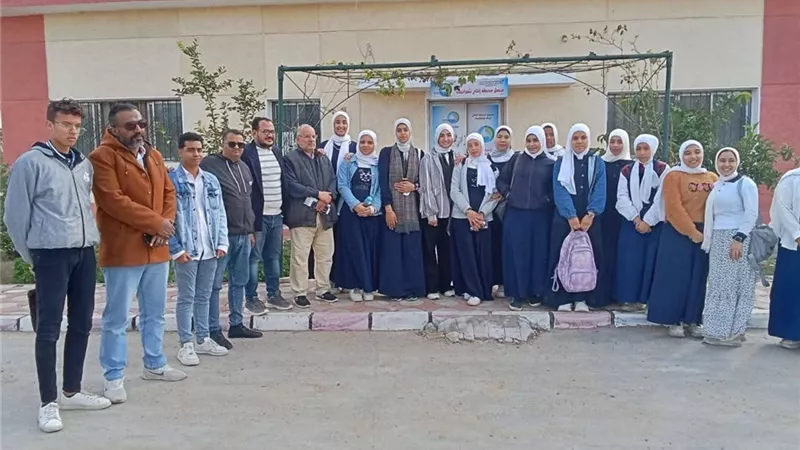 زيارة تعريفية بمراحل إنتاج وتنقية مياه الشرب لطلاب مدرسة التجارة بشبراخيت