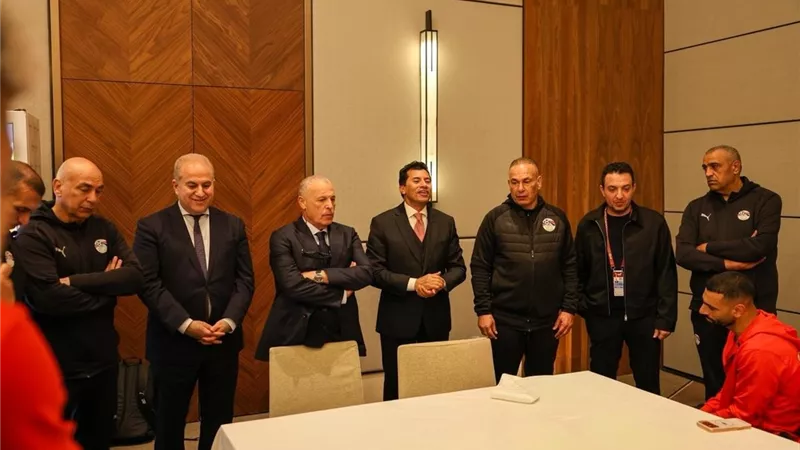 كواليس حديث وزير الشباب مع لاعبي منتخب مصر عقب التأهل 