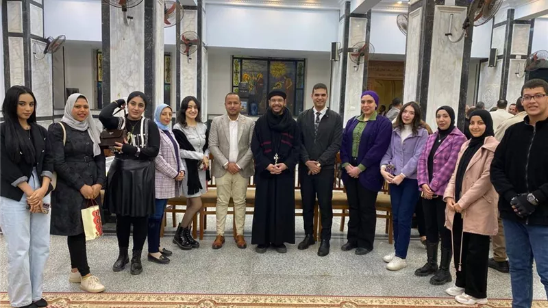 اتحاد شباب كفر الشيخ يهنئ الأخوة الأقباط بمدينة بيلا بعيد الميلاد المجيد 