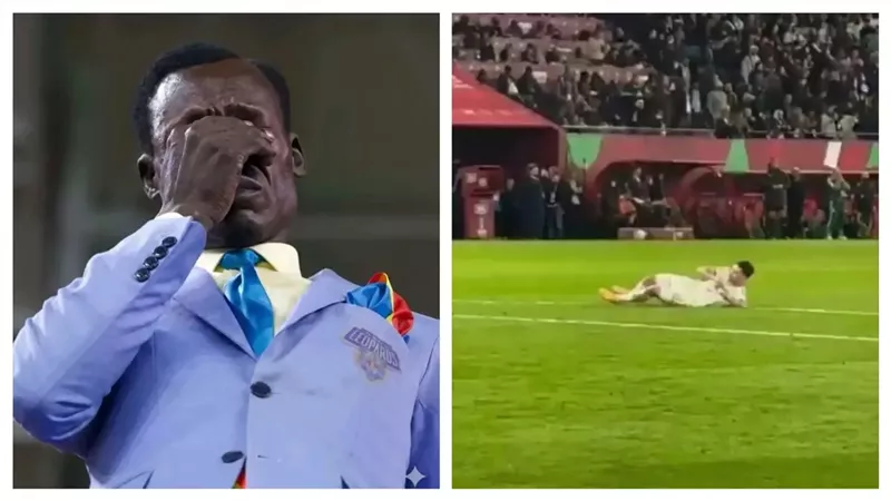 عمورة لاعب منتخب الجزائر يعتذر عن سخريته من مشجع الكونغو (صورة)