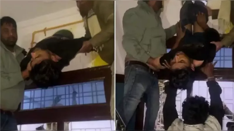 لص يُحاصَر في فتحة تهوية منزل أثناء عملية سطو| فيديو 