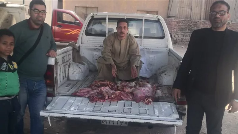 ضبط 62 كيلو لحوم غير صالحة للاستهلاك الآدمى بأحد مجازر سوهاج 