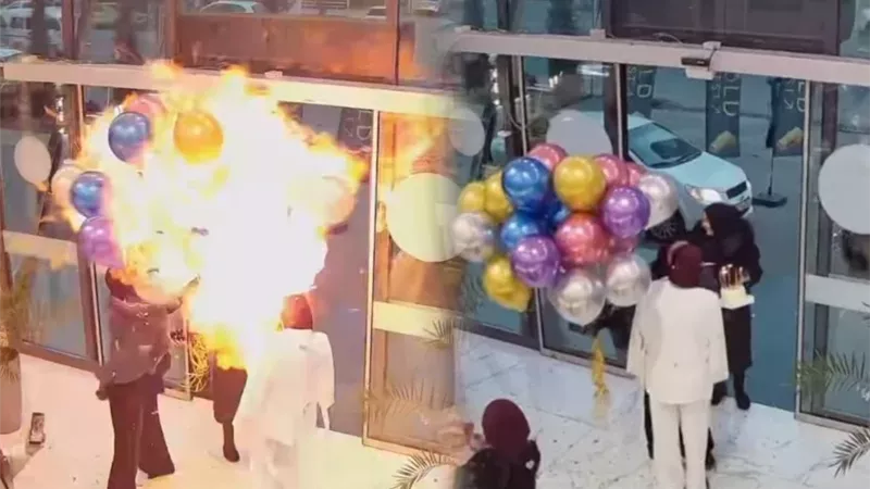 عيد ميلاد يتحول إلى مأساة بعد انفجار بالونات مشتعلة|فيديو