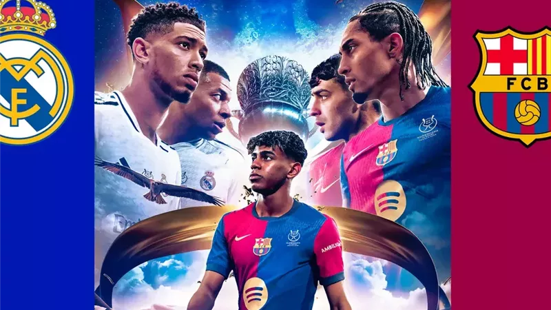 موعد مباراة برشلونة وريال مدريد في نهائي السوبر الإسباني 2026 