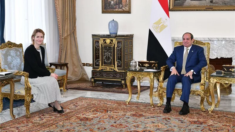 غزة وملفات أخرى.. ماذا دار بين الرئيس السيسي وممثلة الاتحاد الأوروبي؟