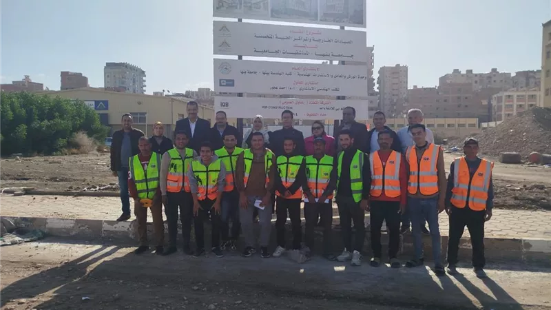 رئيس جامعة بنها يتفقد المنشآت الجديدة بكفر سعد