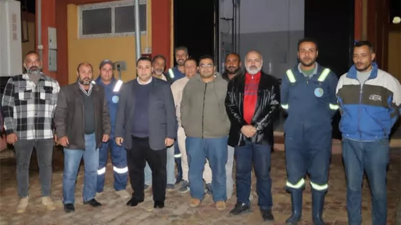 رئيس مياه البحيرة يتابع تشغيل رافع صرف صحي كفر الدوار البلد