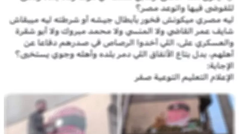 حقيقة تداول  قيام شخص برسم صورة جرافيتى على جدران مبنى بمحافظة الدقهلية