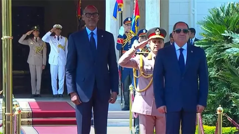 بدء مباحثات الرئيس السيسي ونظيره الرواندي بقصر الاتحادية