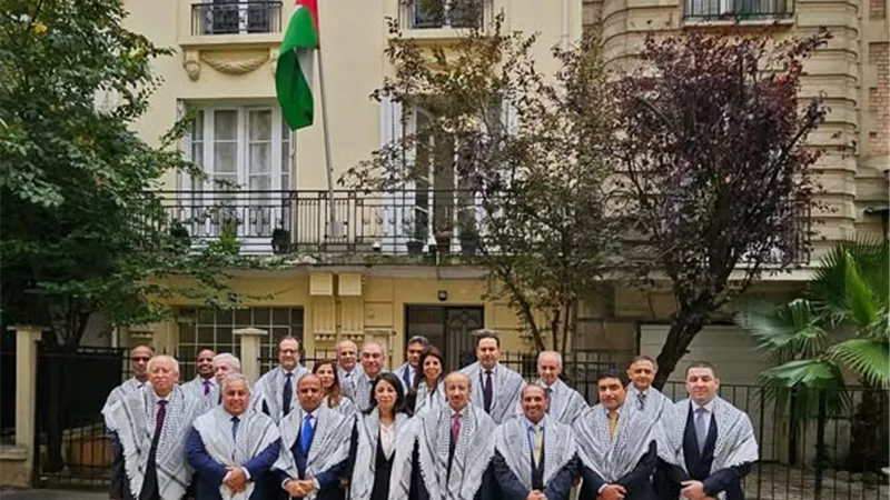 السفراء العرب يهنئون السفيرة الفلسطينية بعد اعتراف فرنسا بدولة فلسطين