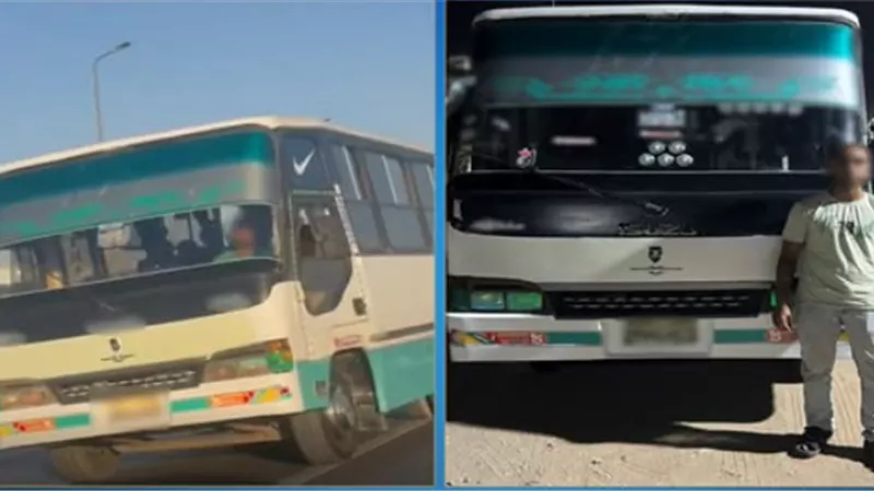 القبض على سائق سيارة نقل جماعي اصطدم بأخرى في القليوبية
