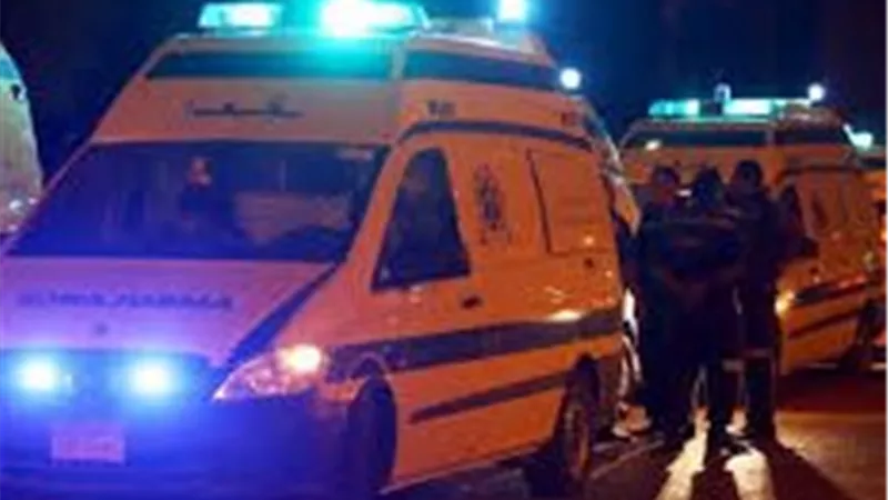 إصابة 10 أشخاص في حادث انقلاب سيارة ميكروباص بطريق الواحات