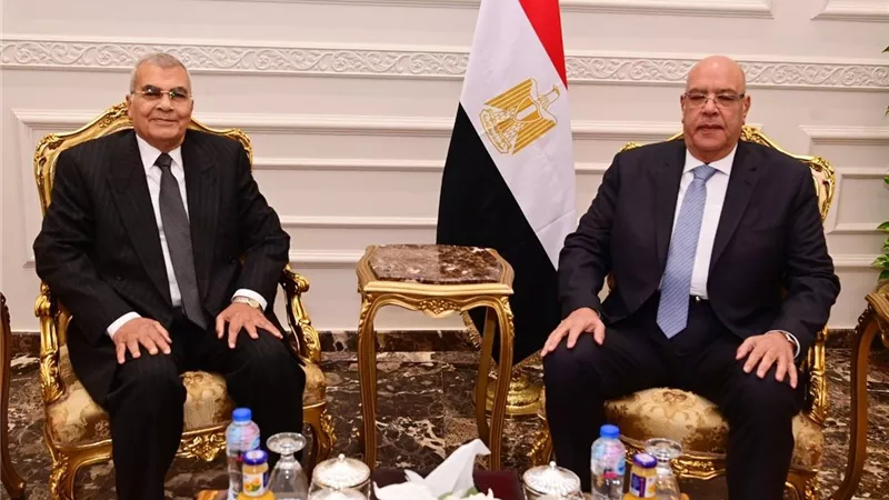 هشام بدوي يستقبل رئيس ووكيلي مجلس الشيوخ لتهنئته بتوليه رئاسة البرلمان