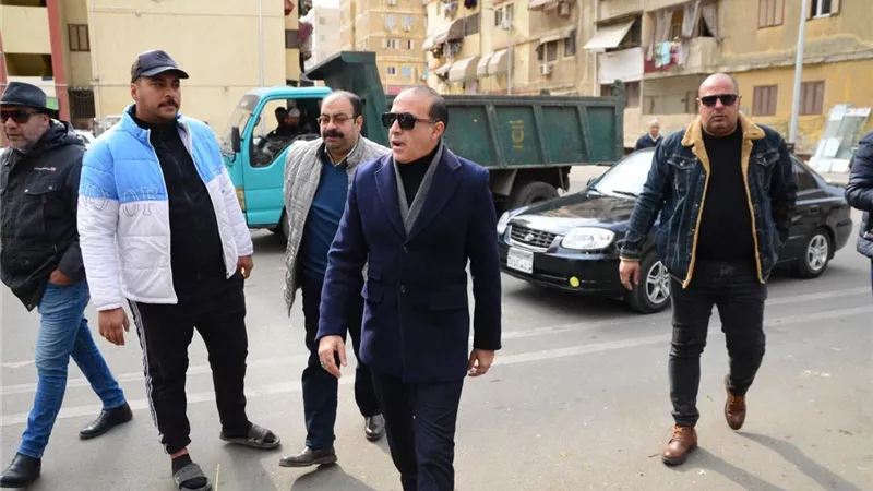 رئيس مدينة بورفؤاد يتفقد محيط مسجد الشعراوي ومساكن العبور
