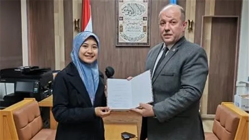 البعوث الإسلامية يستقبل الطالبة الإندونيسية صاحبة كلمة الشكر للأزهر الشريف