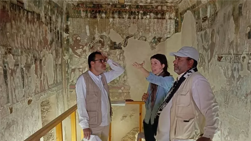 الأسرة الـ19 بمنطقة ذراع أبو النجا تعود إلى الواجهة الأثرية غرب الأقصر