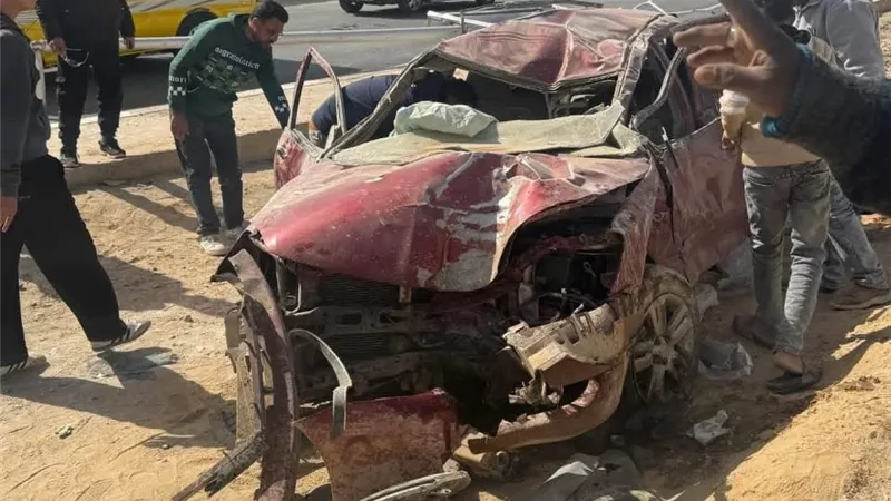 إصابة فتاتين في تصادم بجوار محطة الصرف بطريق المنيا