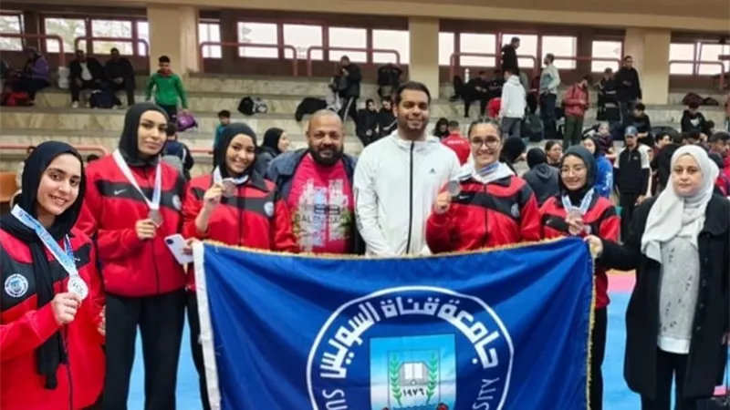جامعة قناة السويس تحصد الذهب والفضة وثالث جماعي في الكاراتيه