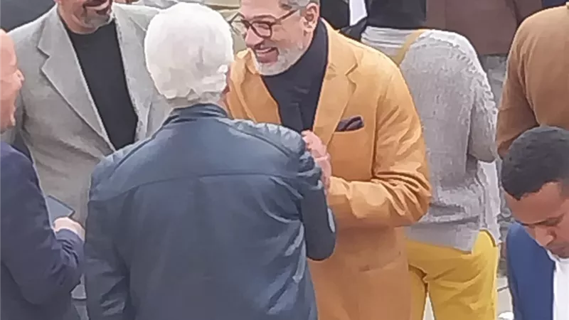 الظهور الأول لـ حمدي قوطة بمقر الوفد بعد انسحابه من سباق الانتخابات