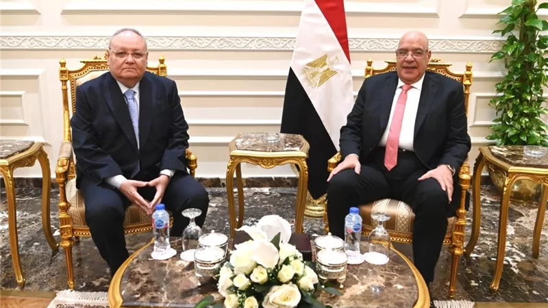 هشام بدوي يستقبل رئيس مجلس الدولة لتهنئته برئاسة «النواب»