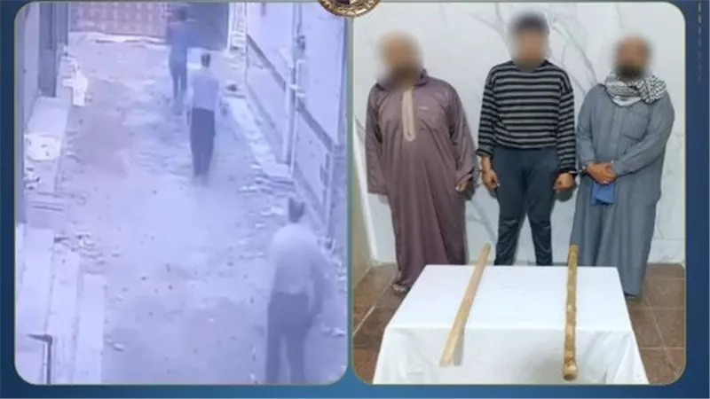 ضبط 3 أشخاص تعدوا على آخر بعصا خشبية في البحيرة