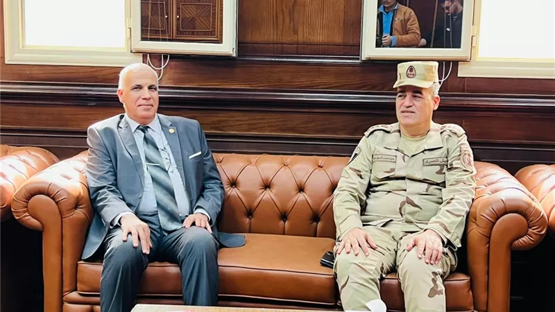 رئيس جامعة الدلتا التكنولوجية يستقبل المستشار العسكري لمحافظة الفيوم