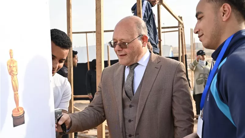 رئيس جامعة سوهاج يتفقد تجهيزات المهرجان الكشفي والإرشادي التاسع