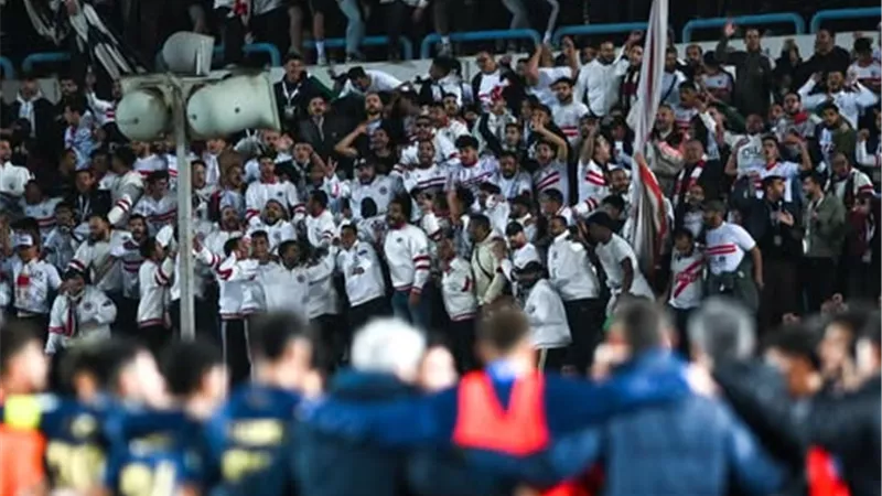 احتفالية خاصة من جماهير الزمالك بعد الفوز على المصري بالكونفدرالية