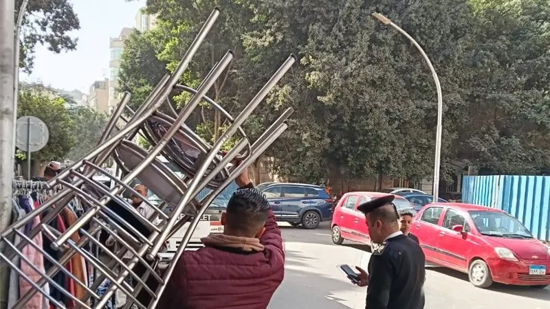 رفع 350 حالة إشغال وإزالة البروز والتعديات على خط التنظيم بالجيزة| صور 