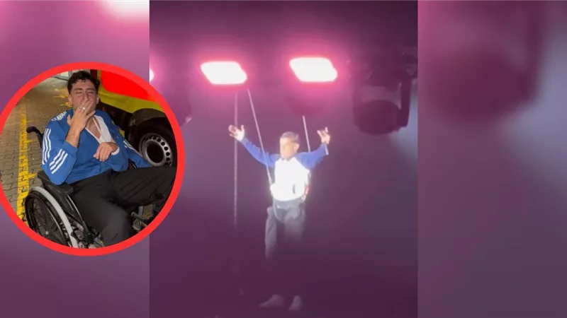 مغني راب إسباني يسقط على المسرح من ارتفاع 20 مترا| فيديو