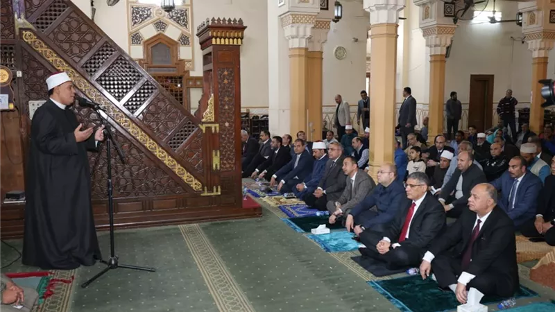 محافظ الجيزة يشهد احتفالية النصف من شعبان بمسجد أسد بن الفرات