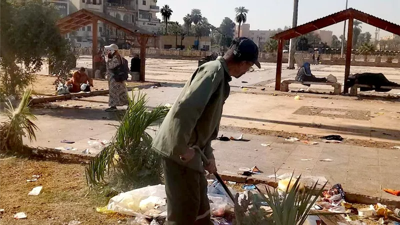 بعد انتهاء المولد.. حملة نظافة وتجميل بساحة أبو الحجاج والشوارع المحيطة