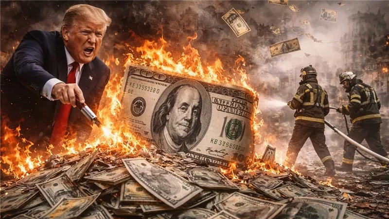 الأخضر ينهار.. ترامب يحرق الدولار ومحاولات لإخماد الحريق 