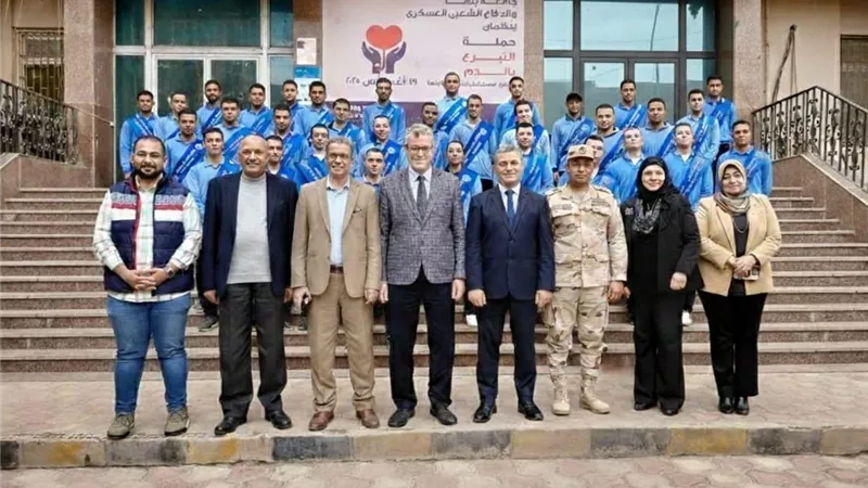جامعة بنها وقوات الدفاع الشعبي والعسكري يطلقان حملة للتبرع بالدم