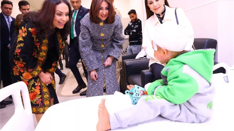 وزيرة التضامن تتفقد مستشفى أهل مصر رفقة هبة السويدي والفنانة ماجدة الرومي 
