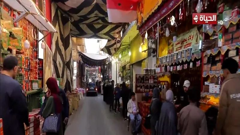 فرحة المواطنين بتجهيزات شهر رمضان في سوق الساحل بشبرا|فيديو