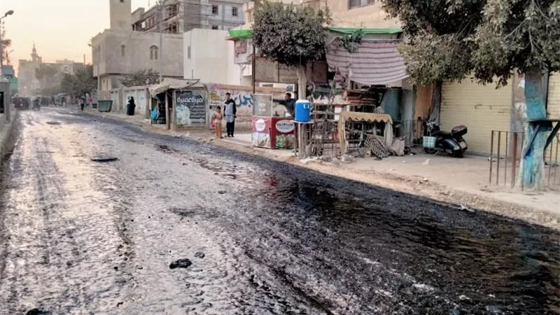 محافظ كفر الشيخ يتابع أعمال رصف شارع العاشر من رمضان بالحامول