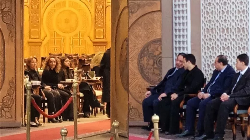 بدء مراسم عزاء والد علا رشدي وسط حضور نجوم الفن والإعلام|صور