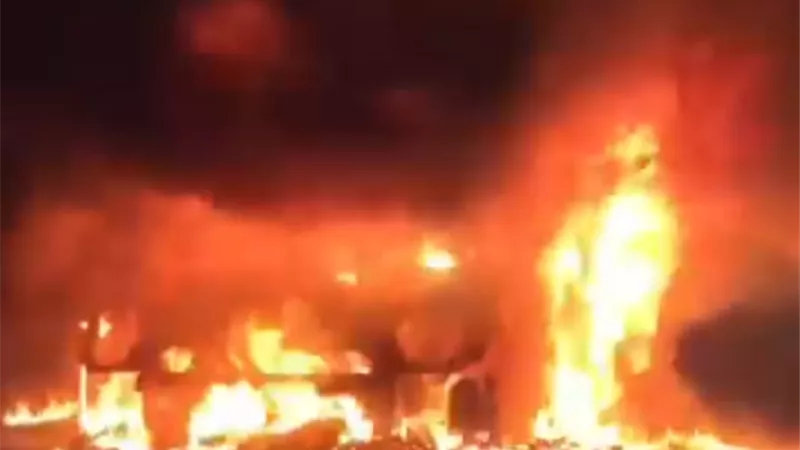 حريق مفاجئ وتصادم عنيف يتسببان في تكدس مروري على طريق بنها شبرا الحر