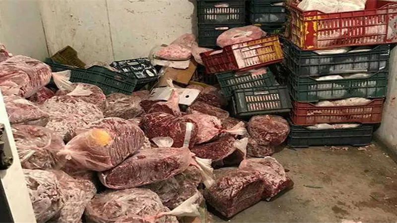 ضبط 364 كجم لحوم مجهولة المصدر بحملة تموينية بالخانكة 
