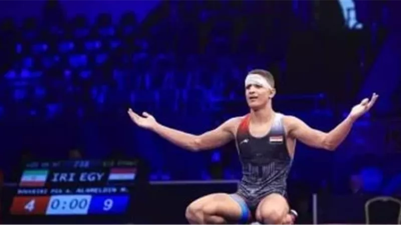ذهبية لبطل مصر ببطولة الرانك العالمي الأولى المصارعة