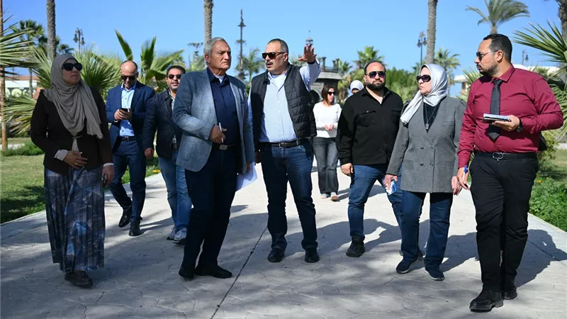 رئيس مياه القناة يتفقد مواقع شبكة أمطار بورسعيد الجديدة