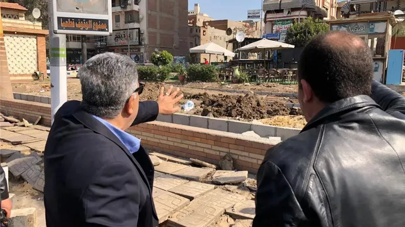 محافظ الدقهلية يتفقد أعمال إنشاء الحديقة المفتوحة بشارع الجيش في المنصورة