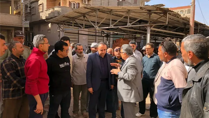 محافظ الدقهلية يتفقد السوق الحضاري بمدينة أجا ويوجه بسرعة إنهاء الأعمال