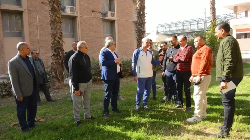 جولة تفقدية لنائب رئيس جامعة أسيوط لتحديد الأماكن المناسبة لإنشاء ملاعب