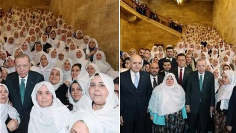 صورة بألف كلمة.. أردوغان بين صاحبات الحجاب الأبيض في البرلمان|تفاصيل