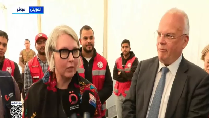 سفيرة فنلندا تشيد بجهود الهلال الأحمر في تهجيز مساعدات غزة| فيديو